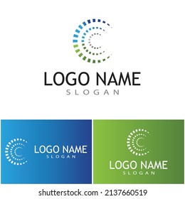 Circle vector flat design template