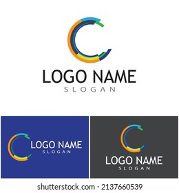 Circle vector flat design template
