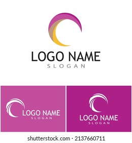 Circle vector flat design template