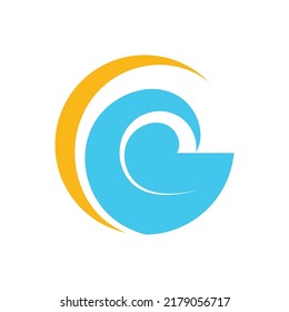 Circle vector flat design template logo