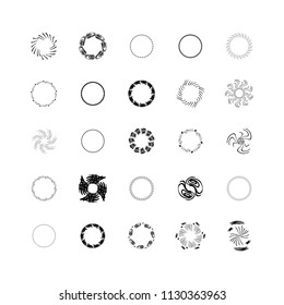 circle vector frame set design elements