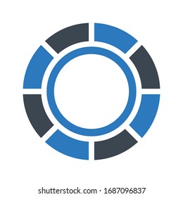 circle vector glyph color icon 