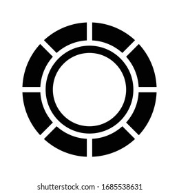 circle vector glyph flat icon 