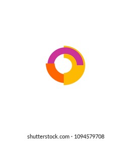 Circle vector graphic design, connecting logo design.