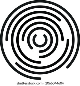 Circle vector icon isolated by white background.