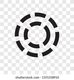 Circle vector icon isolated on transparent background, Circle transparency logo concept