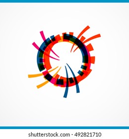 Circle. Vector illustration. Business Abstract Circle icon. Corporate, Media, Technology styles vector logo design template. 