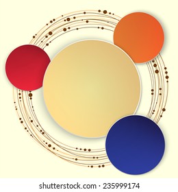 Circle Vector illustration. Can be used for workflow layout, diagram, number options, web design, infographics, business brochure. Connections, social network, phone, conversations.