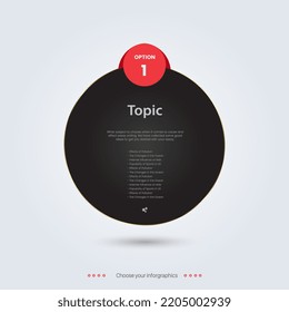 Circle Vector Infographic Button Template Process Stock Vector (Royalty ...