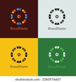 circle vector logo, colorful circle logo design template