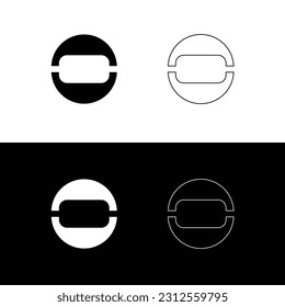 Circle vector logo  line art design 