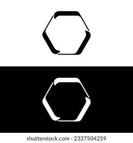 Circle vector logo silhouette design  