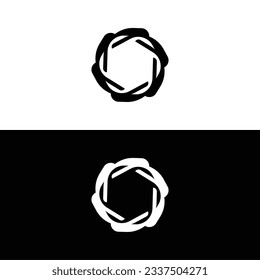 Circle vector logo silhouette design  