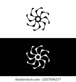 Circle vector logo silhouette design  