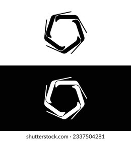 Circle vector logo silhouette design  