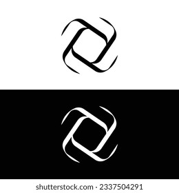 Circle vector logo silhouette design  