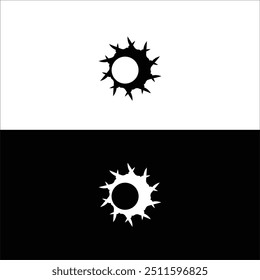 Circle vector logo silhouette design 