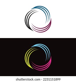 Circle vector logo template design . icon logo .