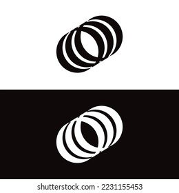 Diseño de la plantilla de logotipo de vector circular . logotipo de icono. 