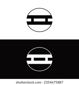 Circle vector logo template design . Circle silhouette	