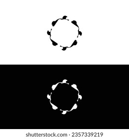 Circle vector logo template design . Circle logo silhouette	