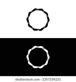 Circle vector logo template design . Circle logo silhouette	