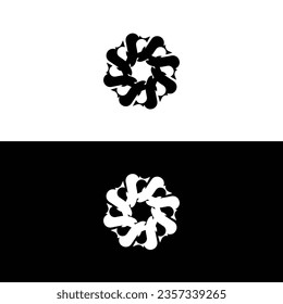 Circle vector logo template design . Circle logo silhouette	