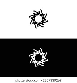 Circle vector logo template design . Circle logo silhouette	