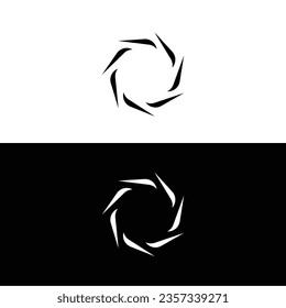 Circle vector logo template design . Circle logo silhouette	