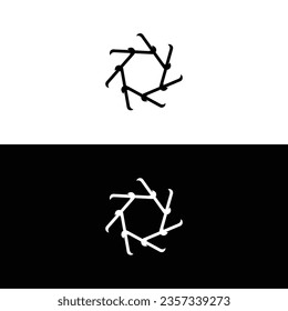 Circle vector logo template design . Circle logo silhouette	