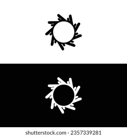 Circle vector logo template design . Circle logo silhouette	