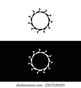 Circle vector logo template design . Circle logo silhouette	