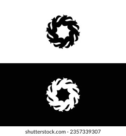 Circle vector logo template design . Circle logo silhouette	