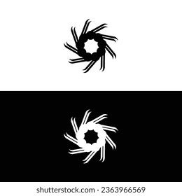 Circle vector logo template design . Circle logo silhouette	