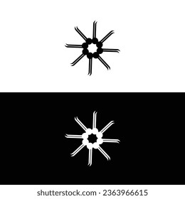 Circle vector logo template design . Circle logo silhouette	