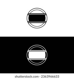 Circle vector logo template design . Circle logo silhouette	