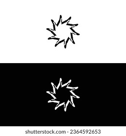 Circle vector logo template design . Circle logo silhouette	