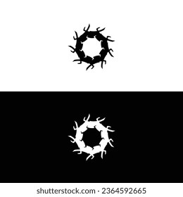 Circle vector logo template design . Circle logo silhouette	