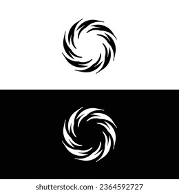 Diseño de la plantilla de logotipo de vector circular . Silueta del logotipo del círculo	