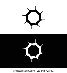 Circle vector logo template design . Circle logo silhouette	