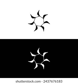 Circle vector logo template design . Circle illustration logo silhouette 