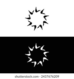 Circle vector logo template design . Circle illustration logo silhouette 