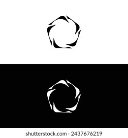 Circle vector logo template design . Circle illustration logo silhouette 