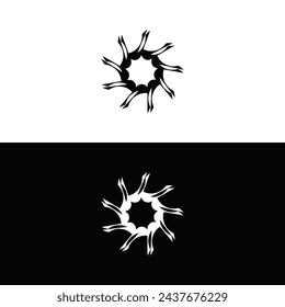 Circle vector logo template design . Circle illustration logo silhouette 