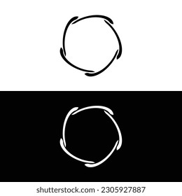 Circle vector logo template illustration  