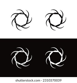 Ilustración de la plantilla del logotipo del vector de círculo. Logo del icono circular  