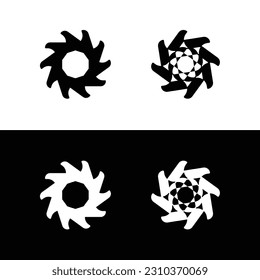 Ilustración de la plantilla del logotipo del vector de círculo. Logo del icono circular  