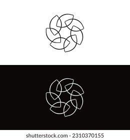 Circle vector logo template illustration . Circle icon logo  