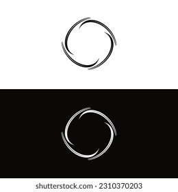 Ilustración de la plantilla del logotipo del vector de círculo. Logo del icono circular  