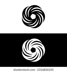 Ilustración de la plantilla del logotipo del vector de círculo. Diseño del logotipo del icono circular 
